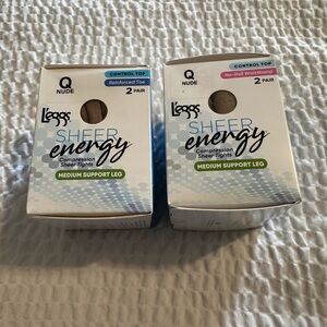 L’eggs Sheer Energy Control Top Pantyhose, Size - Q, Nude